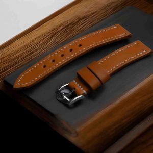 AVE Handmade Full Grain Leather Watch Strap - British Tan